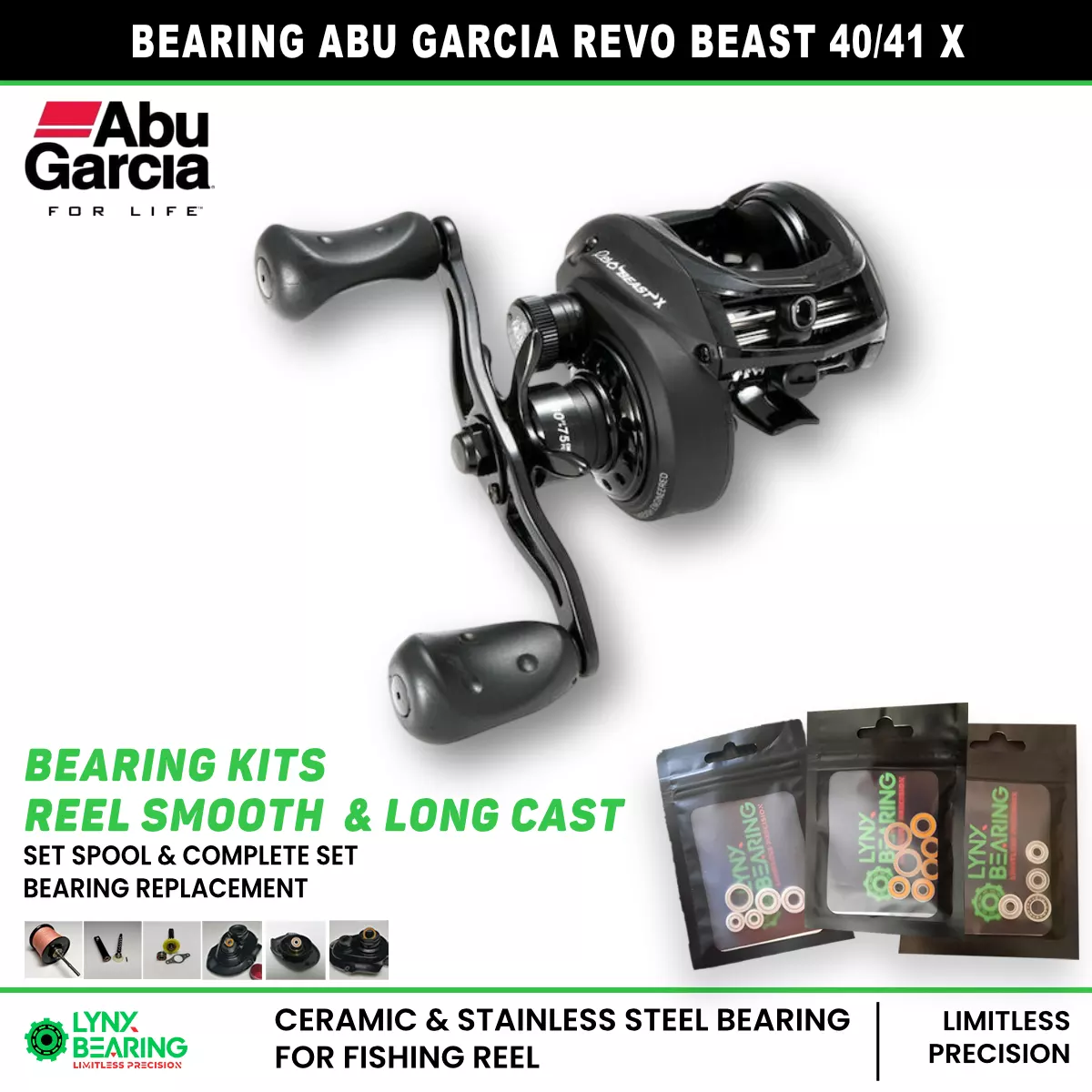 Abu Garcia Revo Beast X 40/41 Bearing Kits | Lynx Bearing