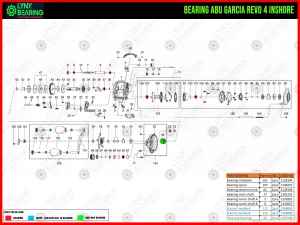 Abu Garcia Revo 4 Inshore Bearing Kits reel schematic