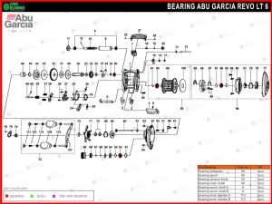 Abu Garcia Revo LT 6 Bearing Kits reel schematic
