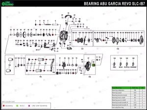Abu Garcia Revo SLC-IB7 Lynx Bearing Kits reel schematic